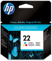 HP inktcartridge 22, 165 pagina&apos;s, OEM C9352AE, 3 kleuren