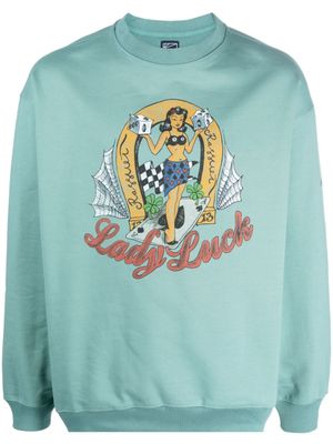 RASSVET sweat en coton à imprimé graphique - Bleu RASSVET sweat en coton à imprimé graphique - Bleu