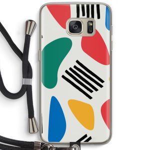 Illustratieve pop 1: Samsung Galaxy S7 Transparant Hoesje met koord