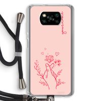 Giving Flowers: Xiaomi Poco X3 NFC Transparant Hoesje met koord