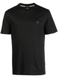 BOSS t-shirt en coton à patch logo - Noir