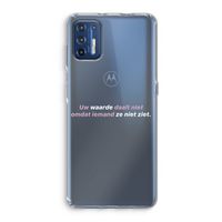 uw waarde daalt niet: Motorola Moto G9 Plus Transparant Hoesje