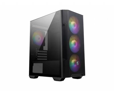 MSI MAG FORGE M100R computerbehuizing Micro Tower Zwart, Transparant