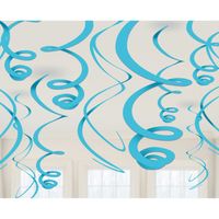 Hangdecoratie Swirls Caribbean Blauw - thumbnail