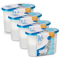 Vochtvanger 500ml - 4x - opneem korrels - Tegen schimmel/condens/geur - kelder/garage/huis/kasten