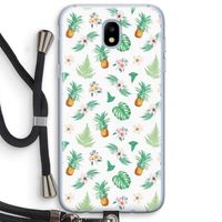 Ananas bladeren: Samsung Galaxy J5 (2017) Transparant Hoesje met koord
