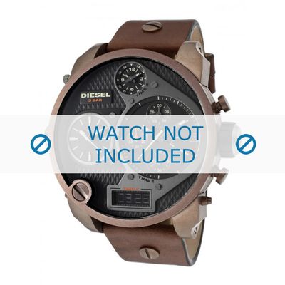 Diesel horlogeband DZ7246 Leder Bruin 28mm