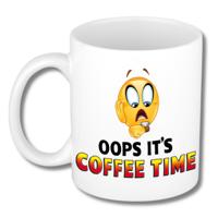 Collega Cadeau Koffiemok - wit - Oh No Its Coffee Time - 300 ml - Kantoorhumor serie Collega Cadeau Koffiemok - wit - Oh No Its Coffee Time - 300 ml - Kantoorhumor serie