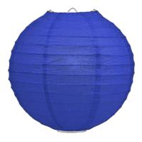 Luxe bol feest lampion - donkerblauw - dia 25 cm - papier