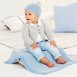 Breipatroon Stylecraft Bambino DK No. 9530 Babyvest, muts en deken