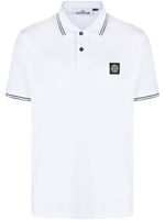 Stone Island polo à patch Compass - Blanc