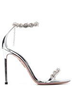 Aquazzura sandales Love Link à fini métallisé 105 mm - Argent - thumbnail