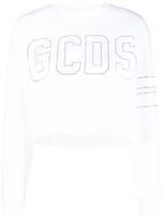 GCDS sweat crop à logo clouté - Blanc - thumbnail