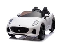 Maserati GranTurismo Folgore 2-zitter, 12-volt kinderauto met rubberen banden en meer!