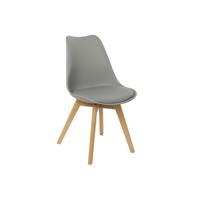 Stoel DKD Home Decor 48 x 55 x 83 cm Schuim Grijs Bruin Polypropyleen Beukenhout