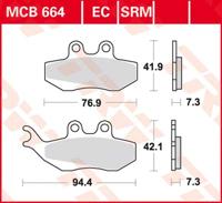 TRW Remblokken, en remschoenen voor de moto, MCB664 Allround organisch