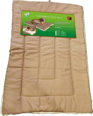 Ligkussen Cozy Duo bruin/wit 120x73 cm - Gebr de boon