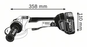 Bosch Blauw GWS 18V-125 PSC Professional accu haakse slijper | 18v 7.0Ah ProCore | in L-BOXX   - 06019G3F01