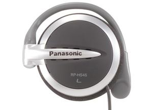 Panasonic RP-HS46 On Ear koptelefoon Sport Kabel Zwart Oorbeugel