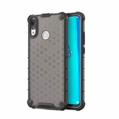 Honingraat schokbestendige PC + TPU geval voor Huawei Y9 (2019) (zwart)