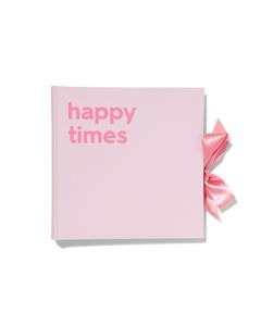 HEMA Fotoboek Met Strik 24x24.5 Linnen Roze