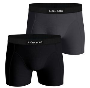 Bjorn Borg Boxershort Premium cotton 2-pack grijs-zwart