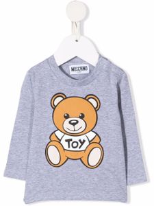 Moschino Kids t-shirt à imprimé ourson - Gris