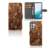 Book Style Case voor Samsung Galaxy A54 5G Wooden Cubes - thumbnail