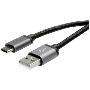 ROLINE USB 2.0 Cable, C - A, M/M, zwart, 1,8 m