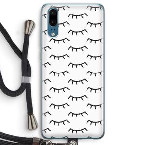 Wimpers: Huawei P20 Transparant Hoesje met koord