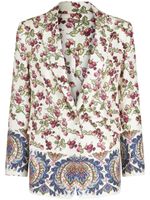 ETRO floral-print silk blazer - Blanc - thumbnail