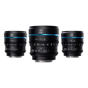 Sirui Nightwalker 24, 35 & 55mm T1.2 S35 Manual Focus Cine Lens Bundle Fujifilm X-mount objectief