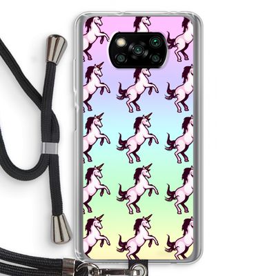 Musketon Unicorn: Xiaomi Poco X3 NFC Transparant Hoesje met koord