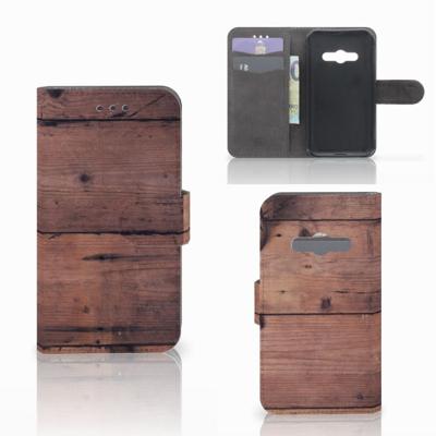 Samsung Galaxy Xcover 3 | Xcover 3 VE | Book Style Case | Old Wood