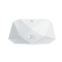 Creavit Ruby waskom - 40x40x8.5cm - opbouw - keramiek - wit glans RB040-00CB42E-0000
