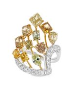 HYT Jewelry bague en or blanc 18ct pavée de diamants - Jaune - thumbnail