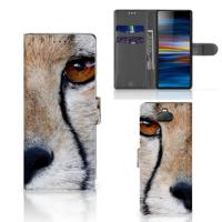 Sony Xperia 10 | Telefoonhoesje | Met pasjeshouder | Cheetah