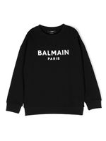 Balmain Kids sweat en coton à logo imprimé - Noir - thumbnail