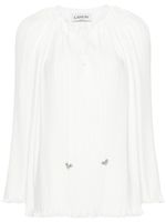 Lanvin blouse lacée à design plissé - Blanc