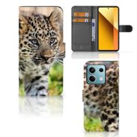 Xiaomi Redmi Note 13 5G | Telefoonhoesje | Met pasjeshouder | Baby Luipaard