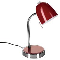 Atmosphera Tafellamp/bureaulampje Design Light - metaal - rood/zilver - H35 cm - thumbnail