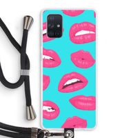 Bite my lip: Samsung Galaxy A71 Transparant Hoesje met koord
