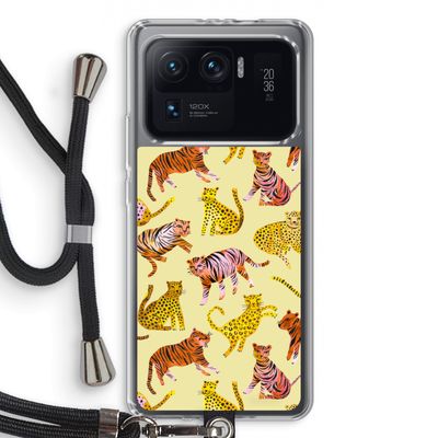 Cute Tigers and Leopards: Xiaomi Mi 11 Ultra Transparant Hoesje met koord