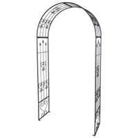 ProGarden Rozenboog 136 cm metaal antracietkleurig