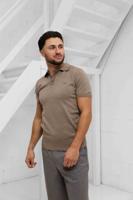 Malelions Knitted Patch Polo Heren Lichtbruin - Maat S - Kleur: Bruin | Soccerfanshop