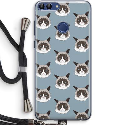 It's a Purrr Case: Huawei P Smart (2018) Transparant Hoesje met koord