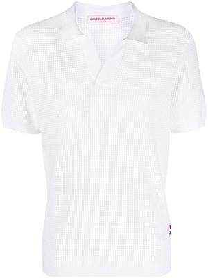 Orlebar Brown polo Roddy à design perforé - Blanc