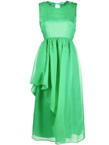 Cecilie Bahnsen robe asymétrique à design sans manches - Vert