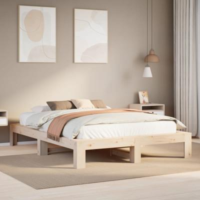 Bedframe zonder matras massief grenenhout 140x200 cm