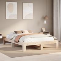 Bedframe zonder matras massief grenenhout 140x200 cm